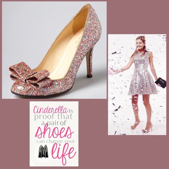 kate spade Shoes - 🎉SALE🎉 Kate Spade Krysta Glitter Bow 🎀 Heels